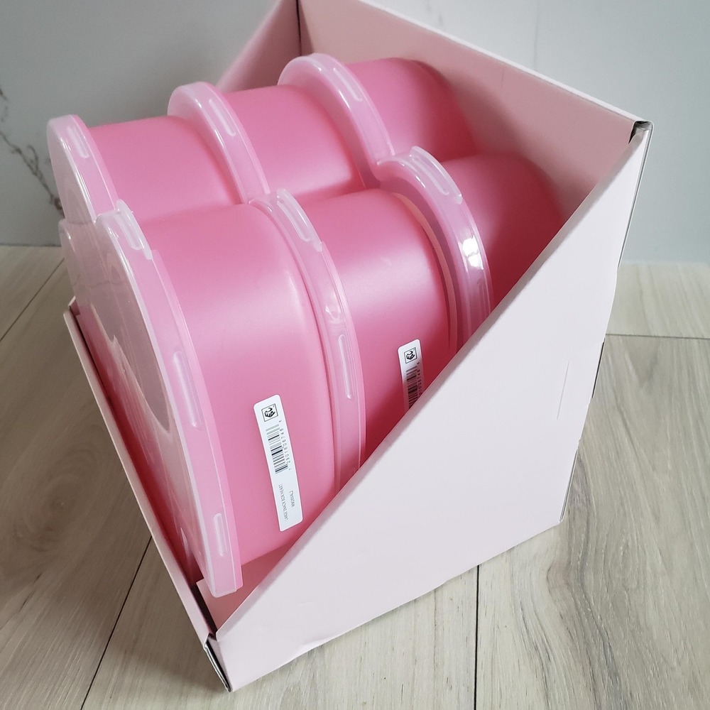 CWC Heart Snack Box Container Set 24oz Pink Be Mine Kids Reusable 3 Stackable - Picture 6 of 6